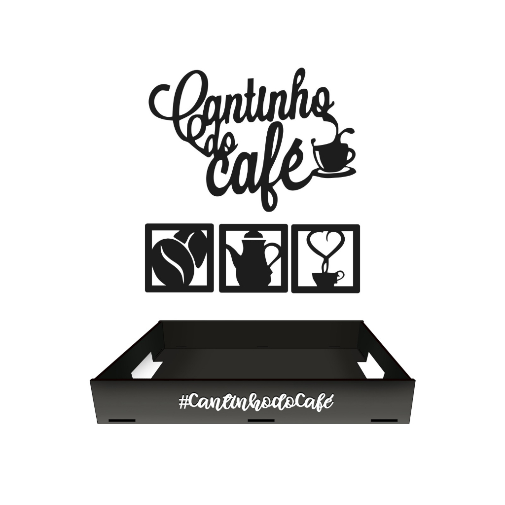 Kit café completo (bandeja + acessórios)
